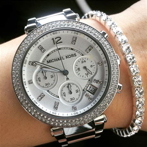 mk watches for women silver|mk smart watch for women.